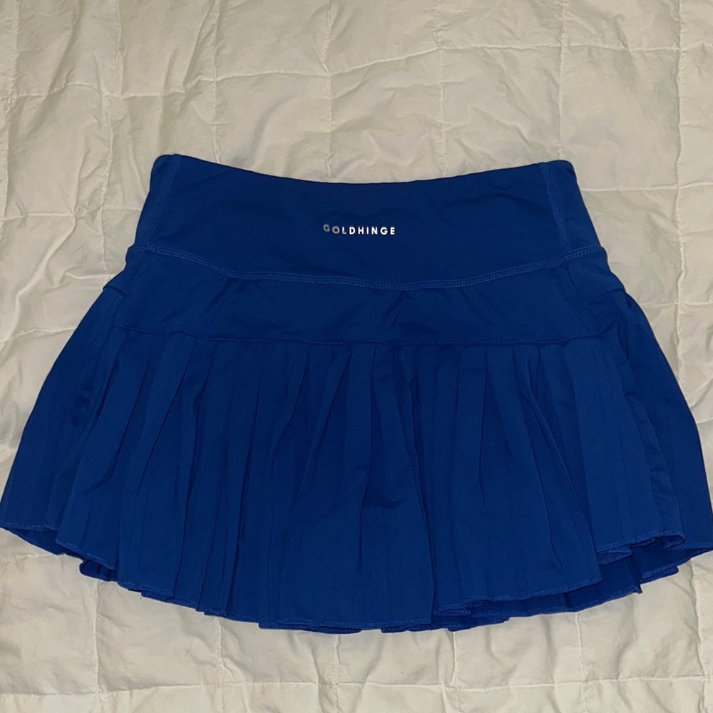 Blue GoldHinge Pleated Mini Skirt for Athletic Wear